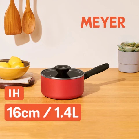 美亞易潔玻璃蓋雙耳湯鍋16厘米1.4升13382-TE07