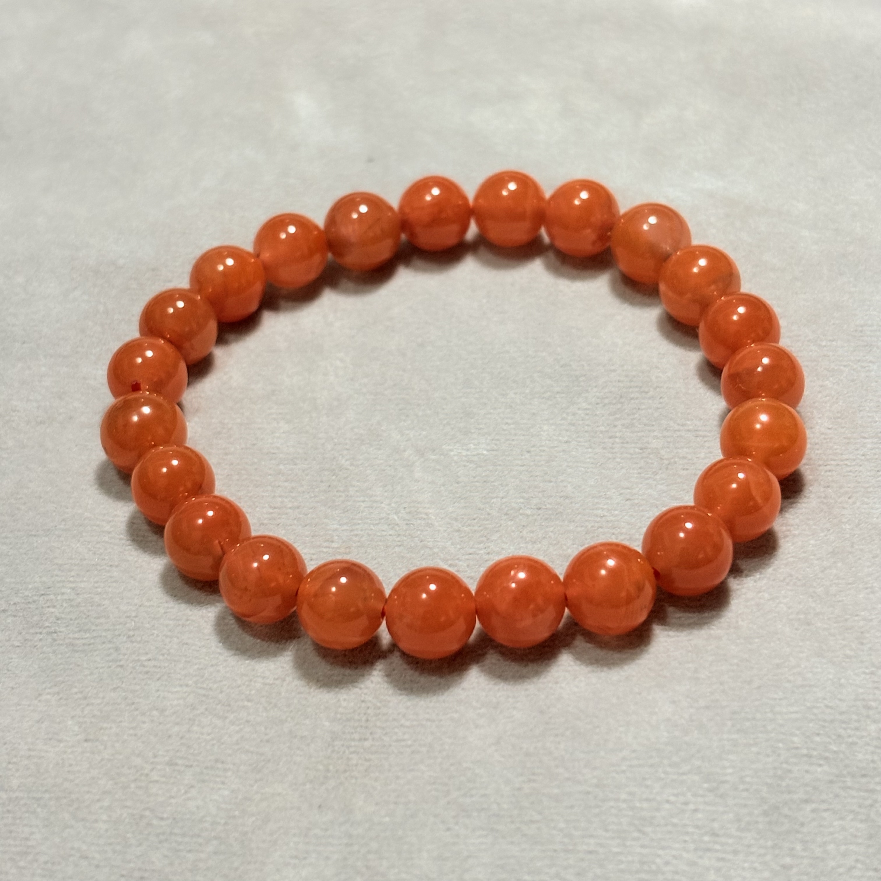 南紅瑪瑙手串 No.2692丨規格：8mm珠15.5cm手圈