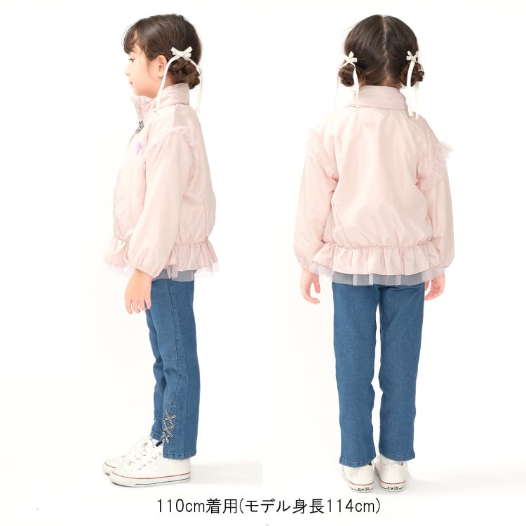 🆕【⭐訂購⭐】🌀 🇯🇵 日本直送 緞帶圖案 薄紗荷葉邊 網眼襯裡 連帽風褸［2款選］🌀 [ELJA-0015][261102]