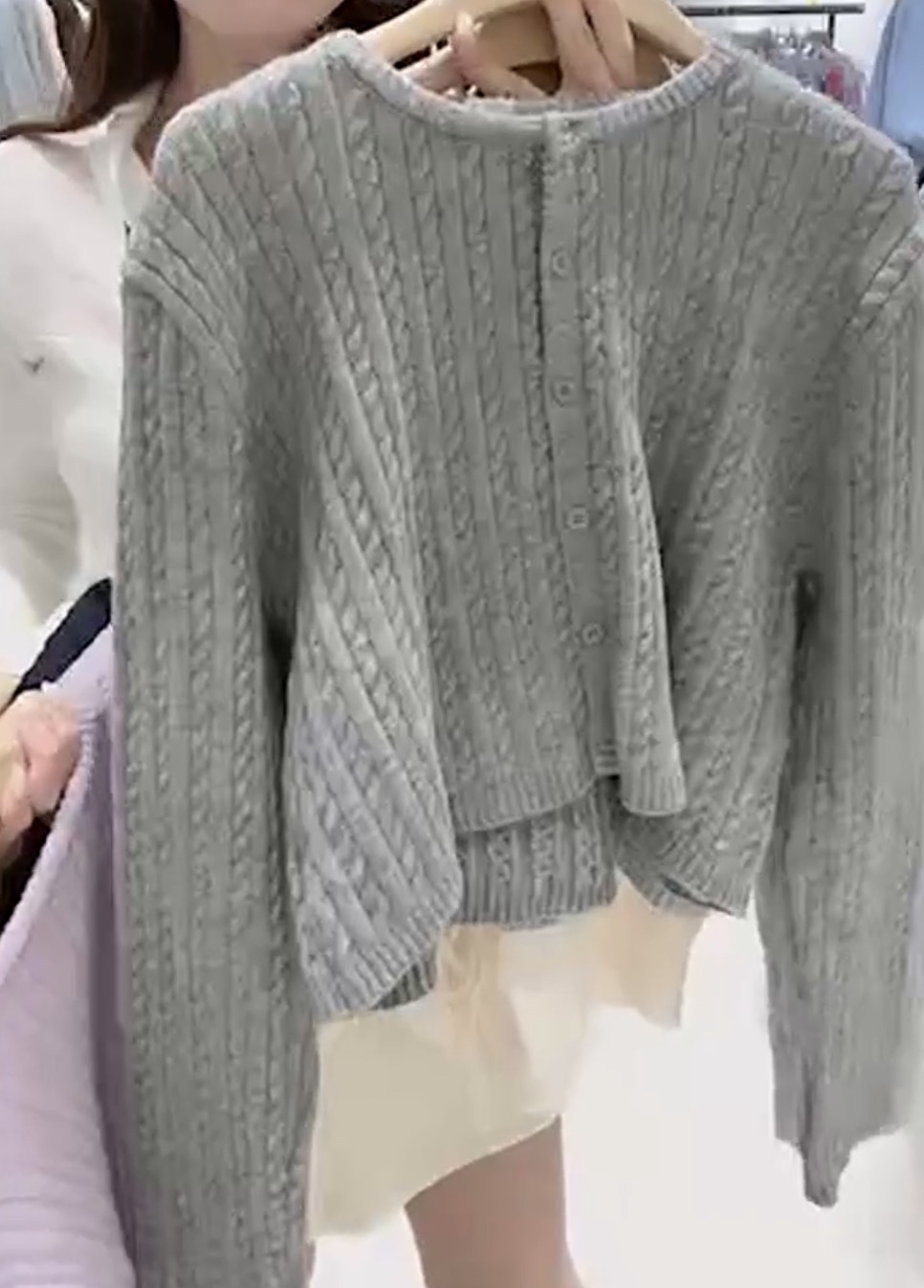 短身麻紋挺針織外套22/1 東大門檔口直播#ff2722