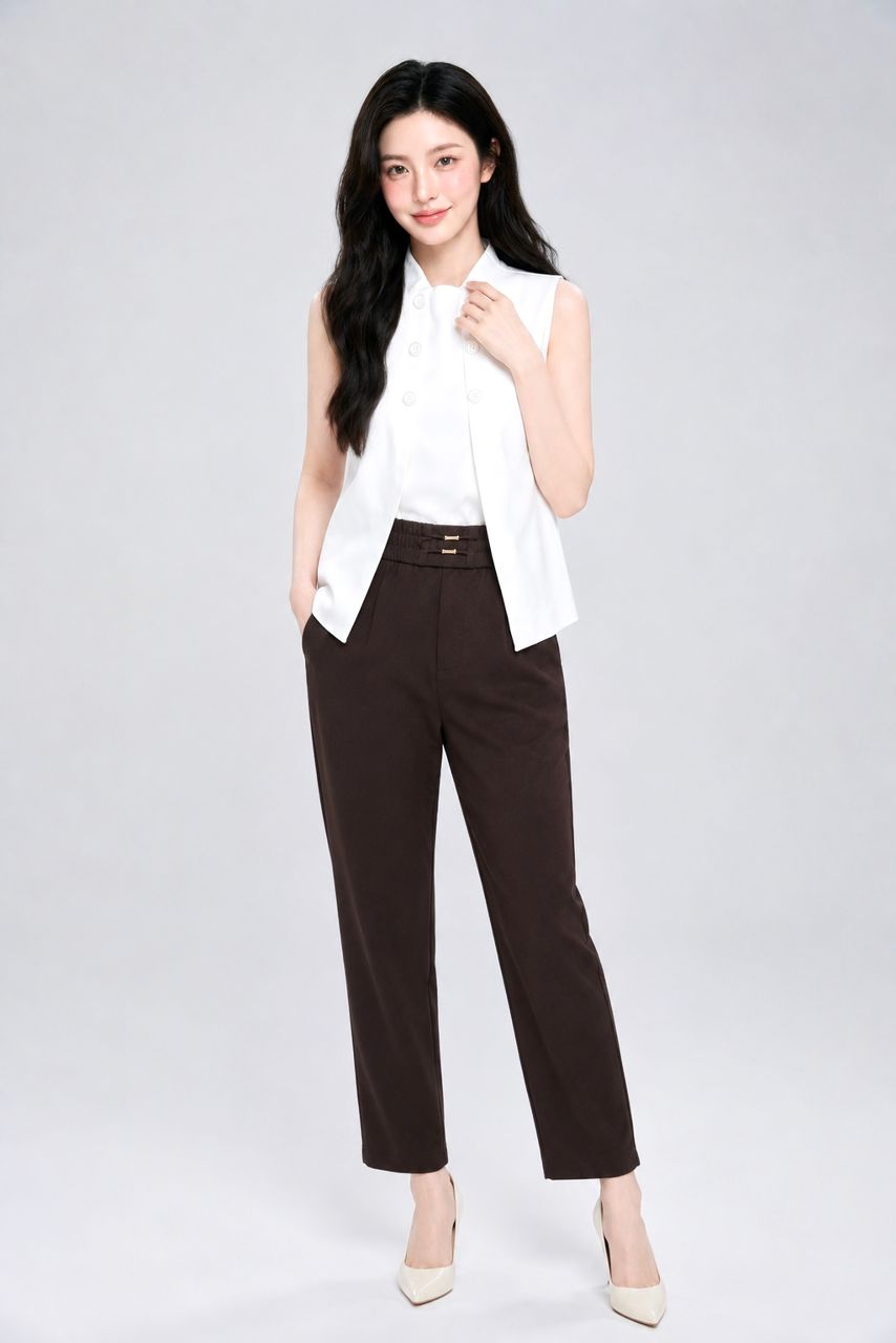 3194 Aveline Button Vest Top