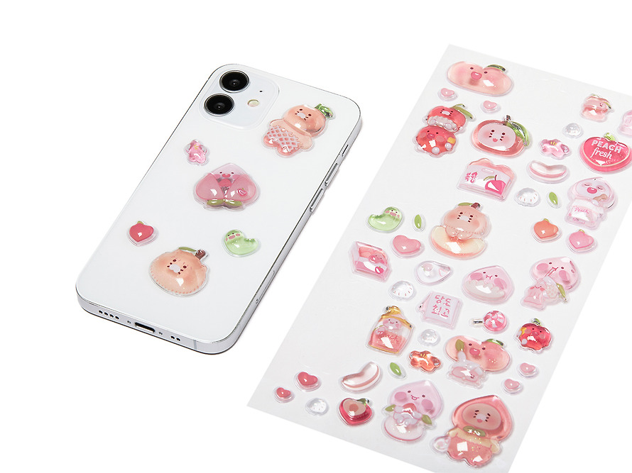 Apeach X 春植 立體 貼紙