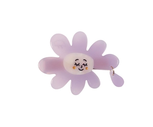 微笑花朵 髮夾 鴨嘴夾