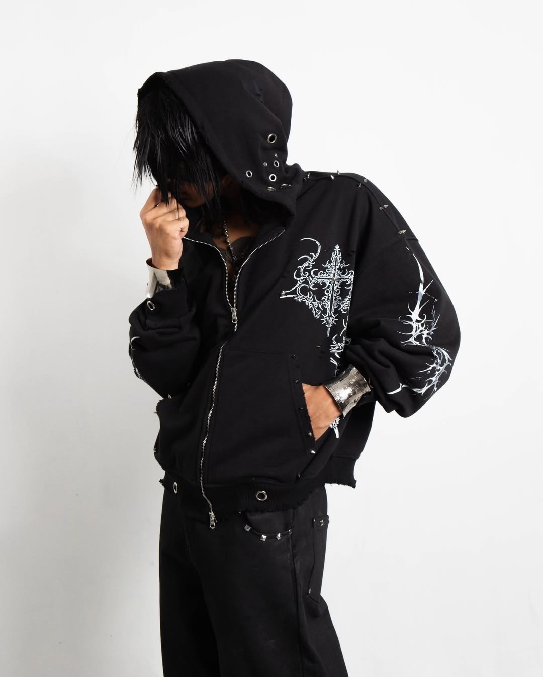 Custom Crab Leg Zip Up Hoodie