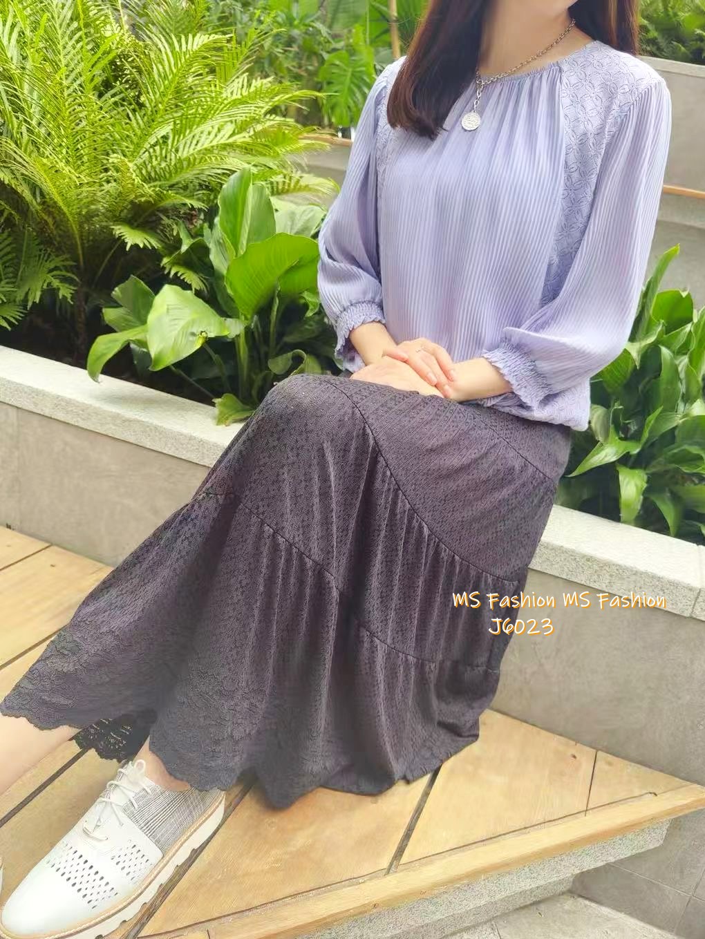 J6023 韓國🇰🇷中長款lace半裙