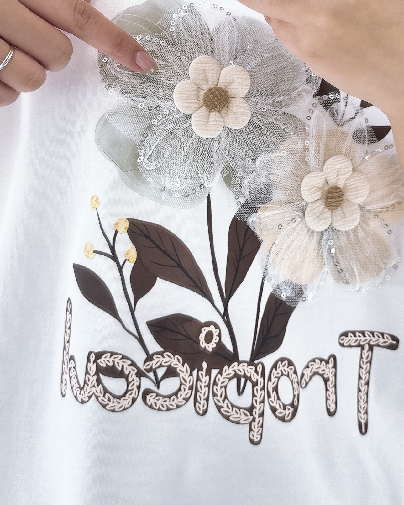 重工花花棉料小短裝上衣 2色