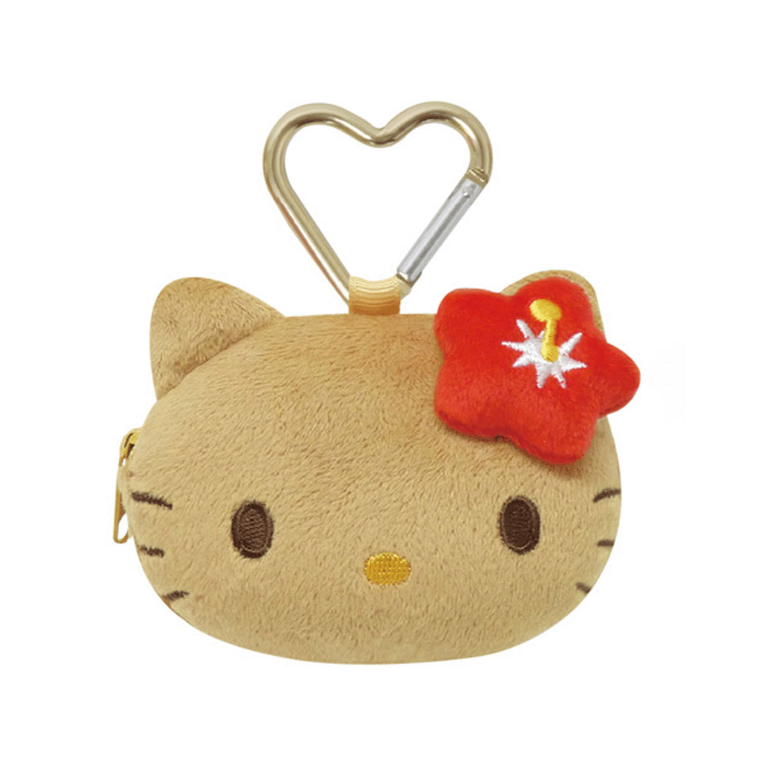 Sanrio - 零錢包掛飾 (棕色芙蓉花Hello Kitty款)