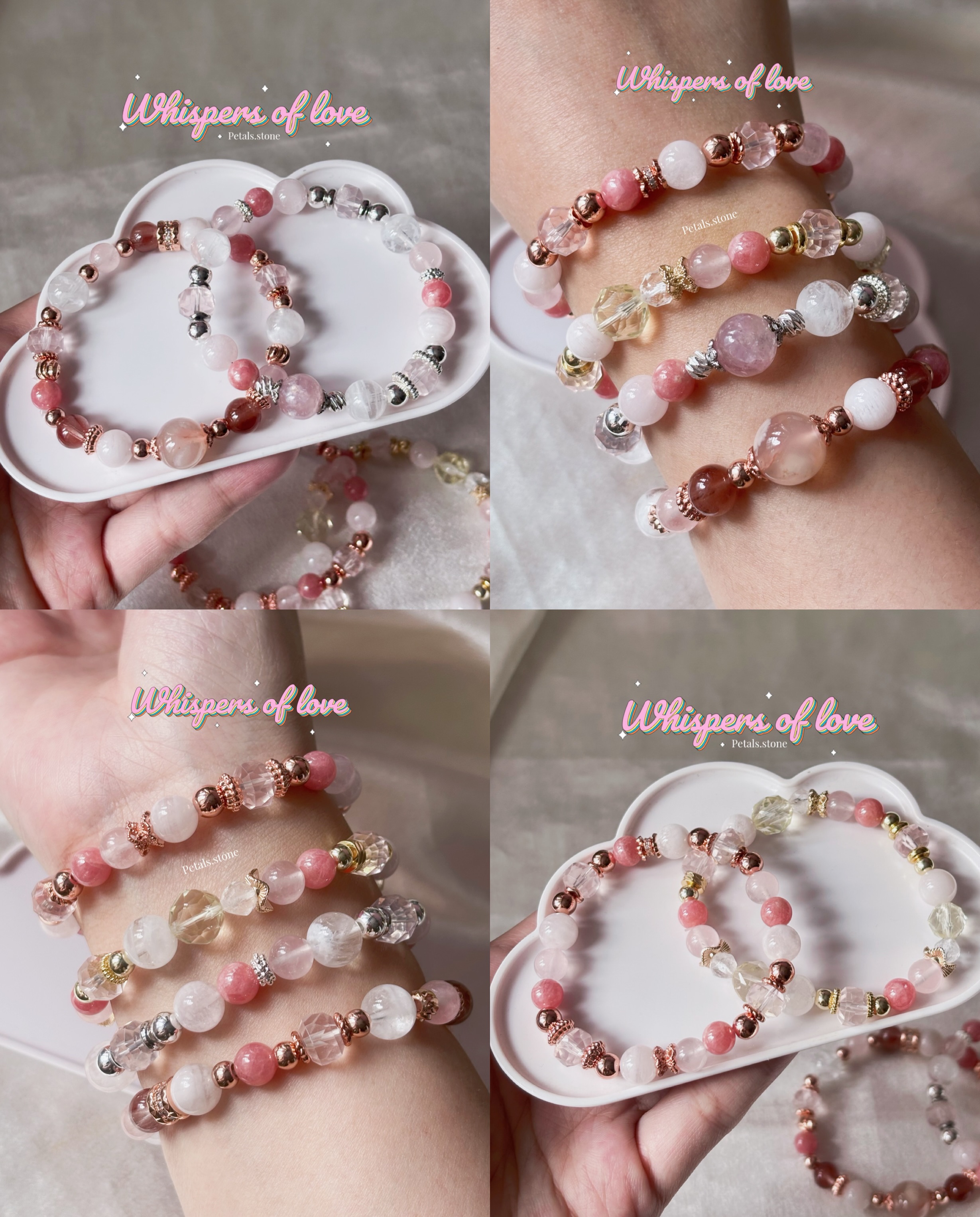⁀➷♡ Whispers of love｜紅紋石粉晶雪花幽靈💗s