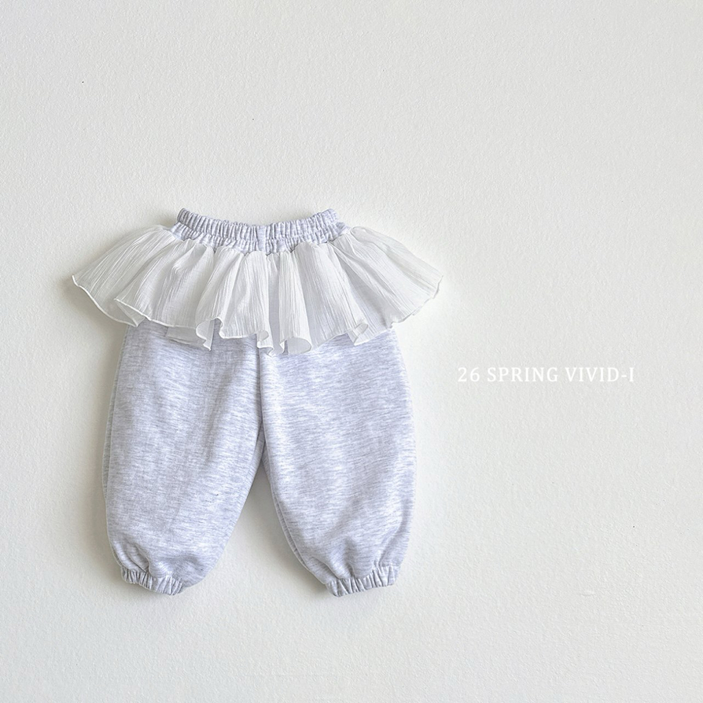 🌸預訂 韓國直送🌸🇰🇷VIVIDI三色芭蕾荷葉邊束腳運動褲