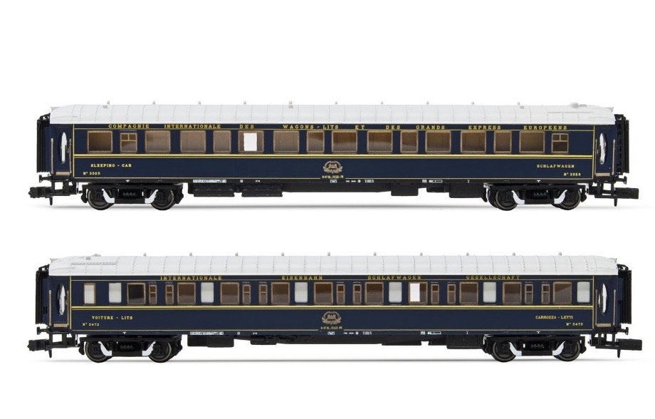 藍色 BR 1020 附威尼斯辛普倫東方快車火車套裝 3 件/套 Spur-N 全新Blue BR 1020 w/ Venice Simplon Orient Express train set 3pcs/set Spur-N NEW