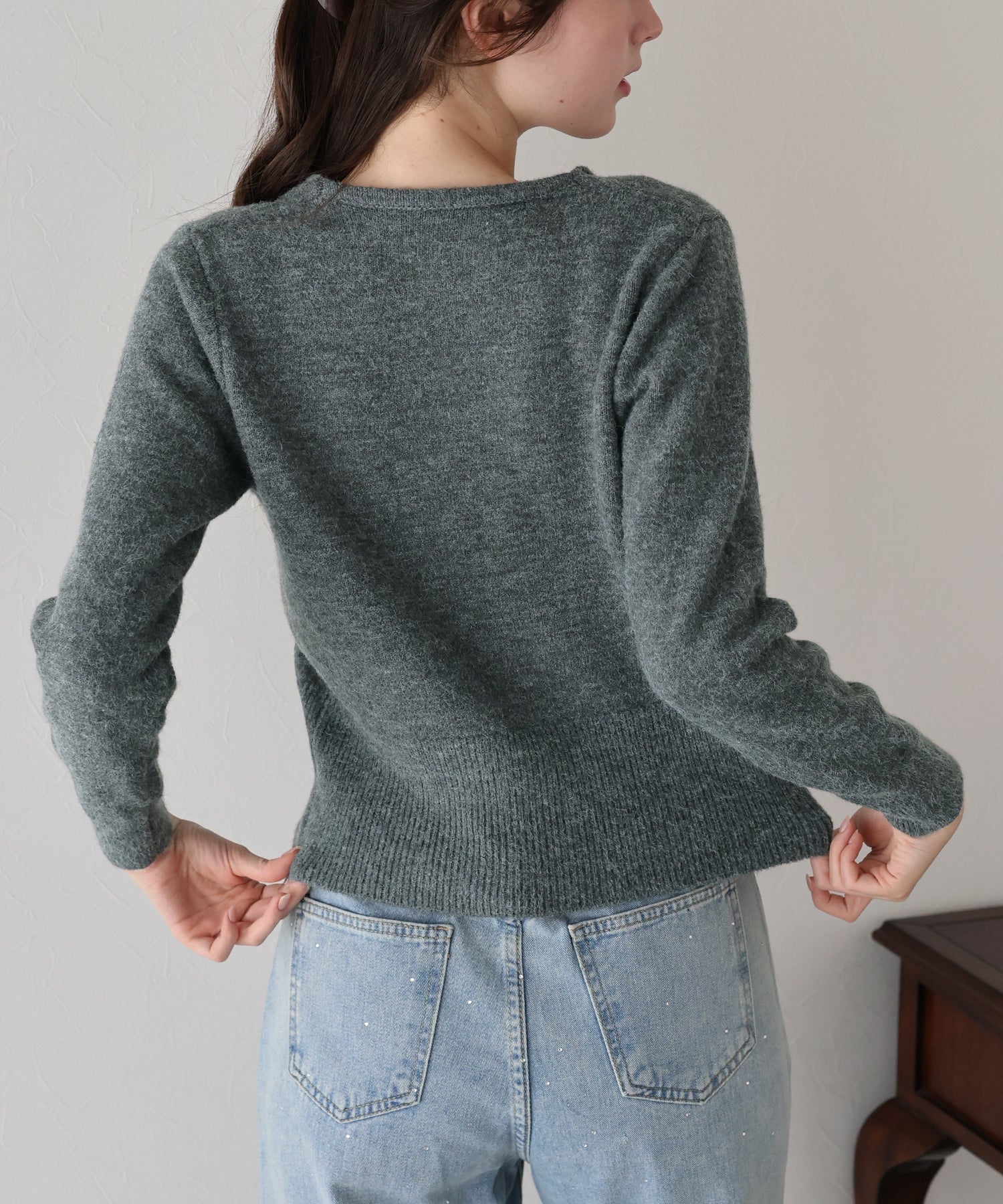 <JP> Soft Heart Bowknot Polo Knit * 4色入 <預購>