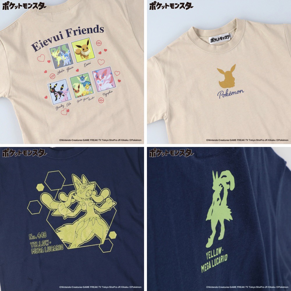 🆕【⭐訂購⭐】 🇯🇵日本直送🌀#Pokemon 前後雙面印花 短袖Tee［7款選］🌀[ELEA-0063][260519]