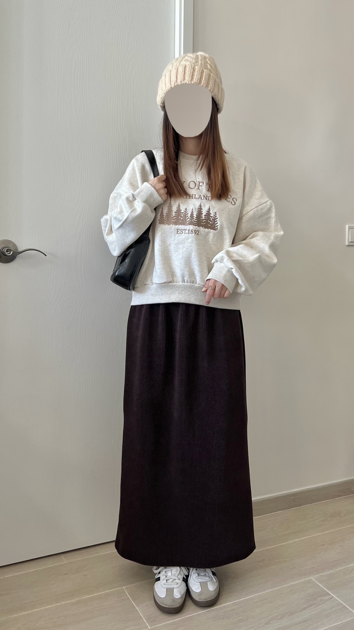 厚實直筒長裙 免熨