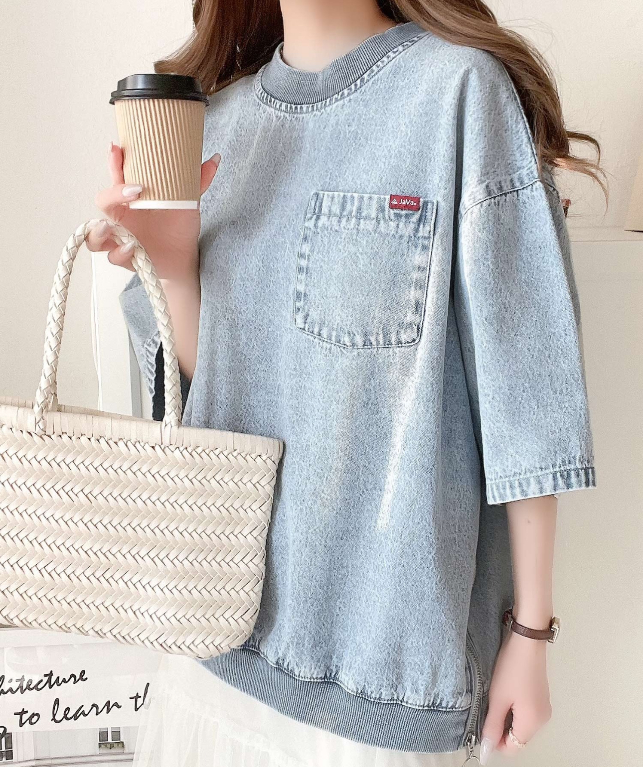 日本復古風牛仔衫