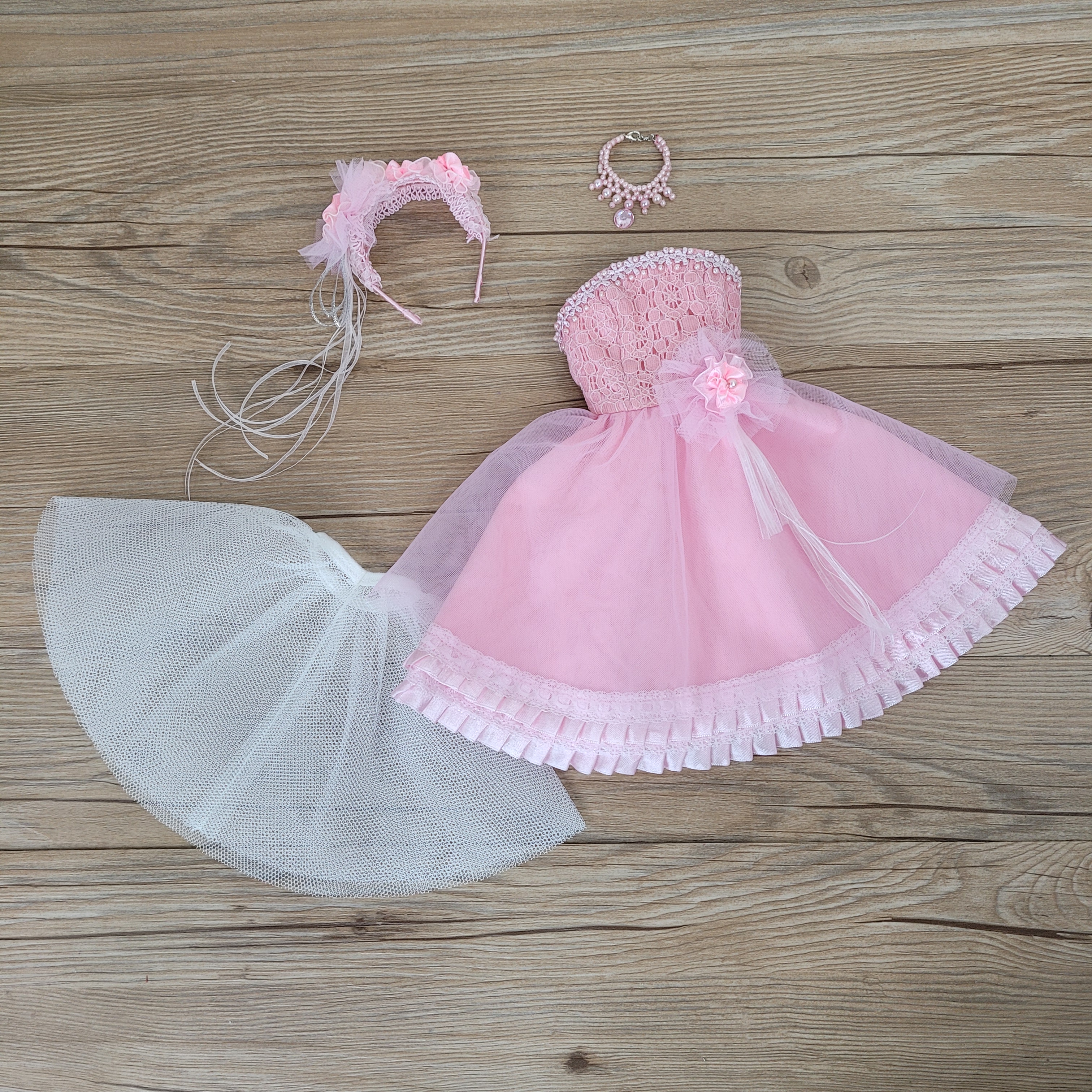 dollremi】(DD0007 P) 粉紅色婚紗連衣短裙禮服 Pink short