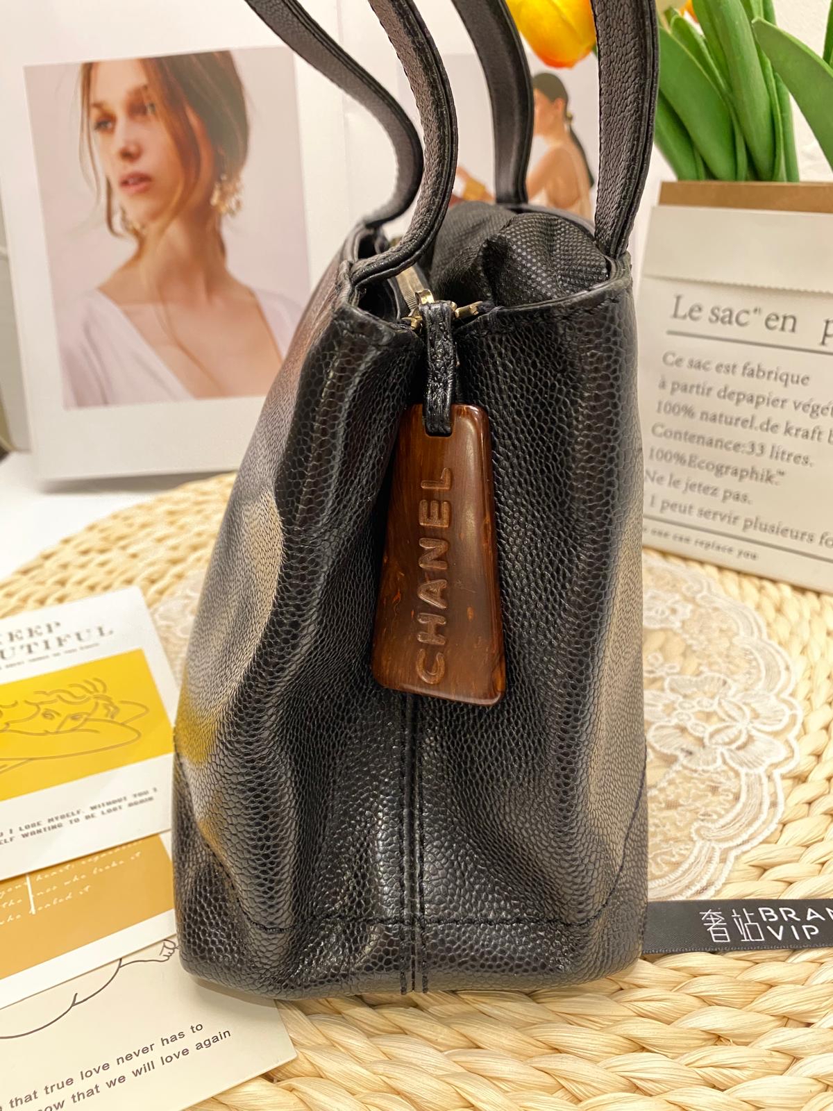 Chanel Caviar Leather CC Shoulder Bag