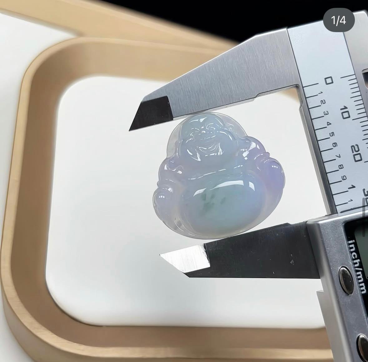 冰春彩飄花翡翠佛公