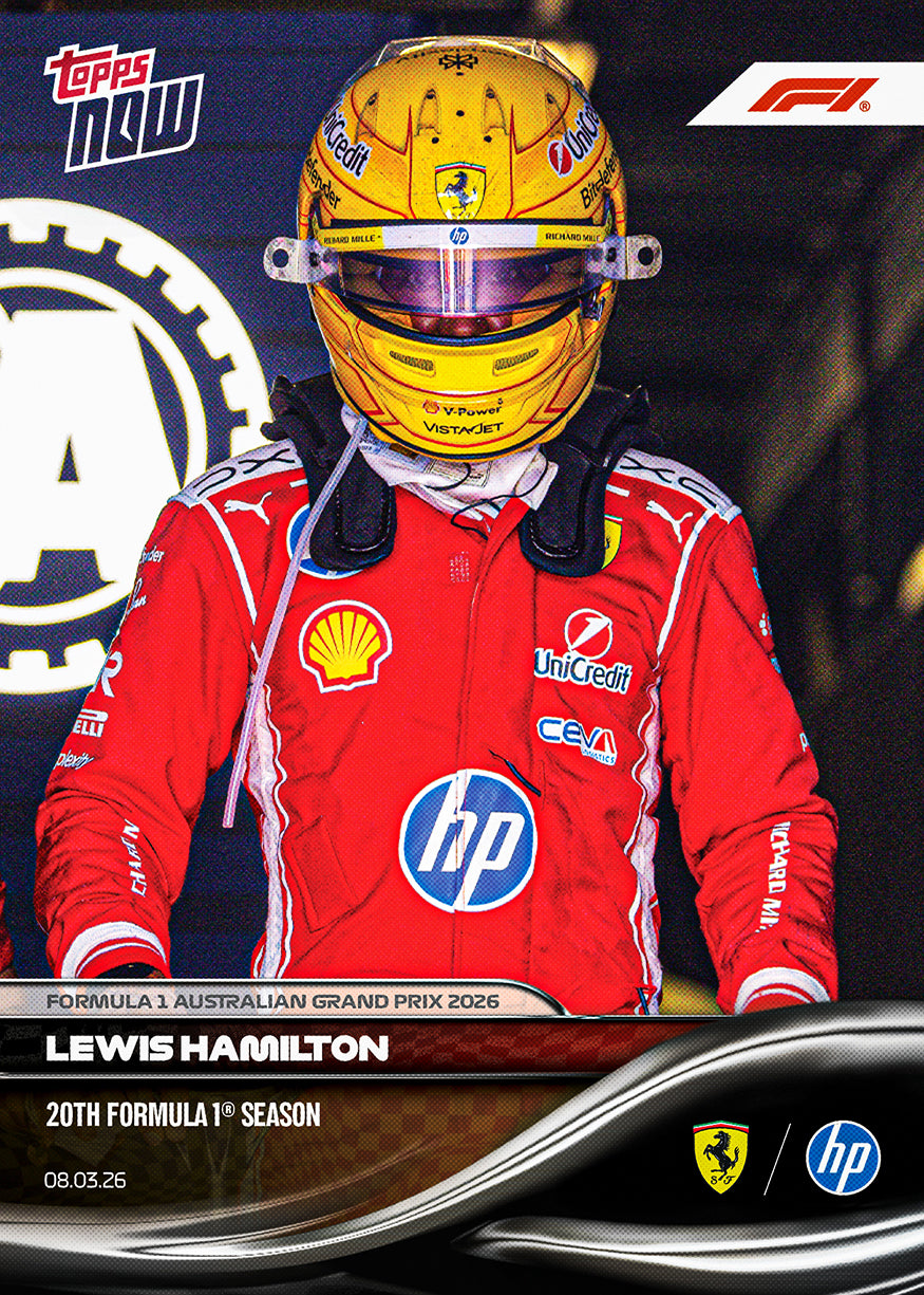 Lewis Hamilton - 2026 F1 Topps NOW® #13 Australian GP 第20個F1賽季紀念卡｜PR 6,056