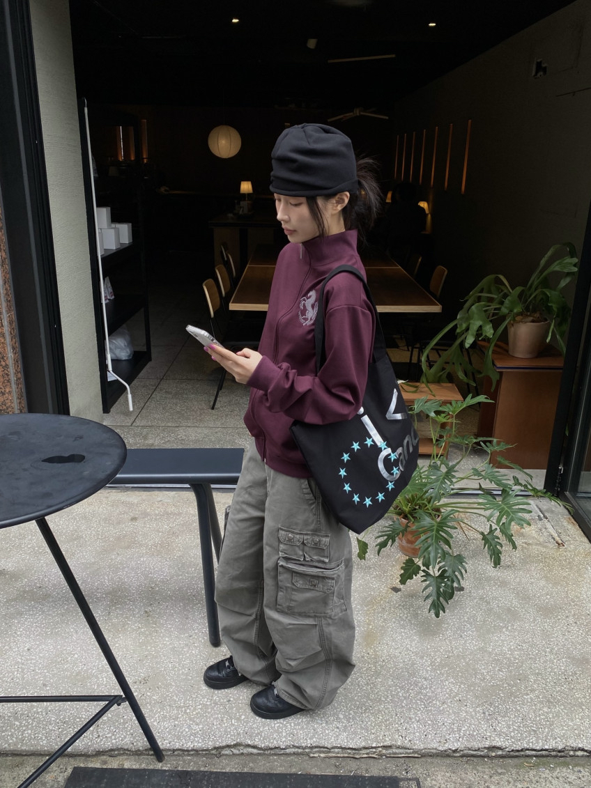 Cotton Wide-Leg Cargo Pants(Unisex)