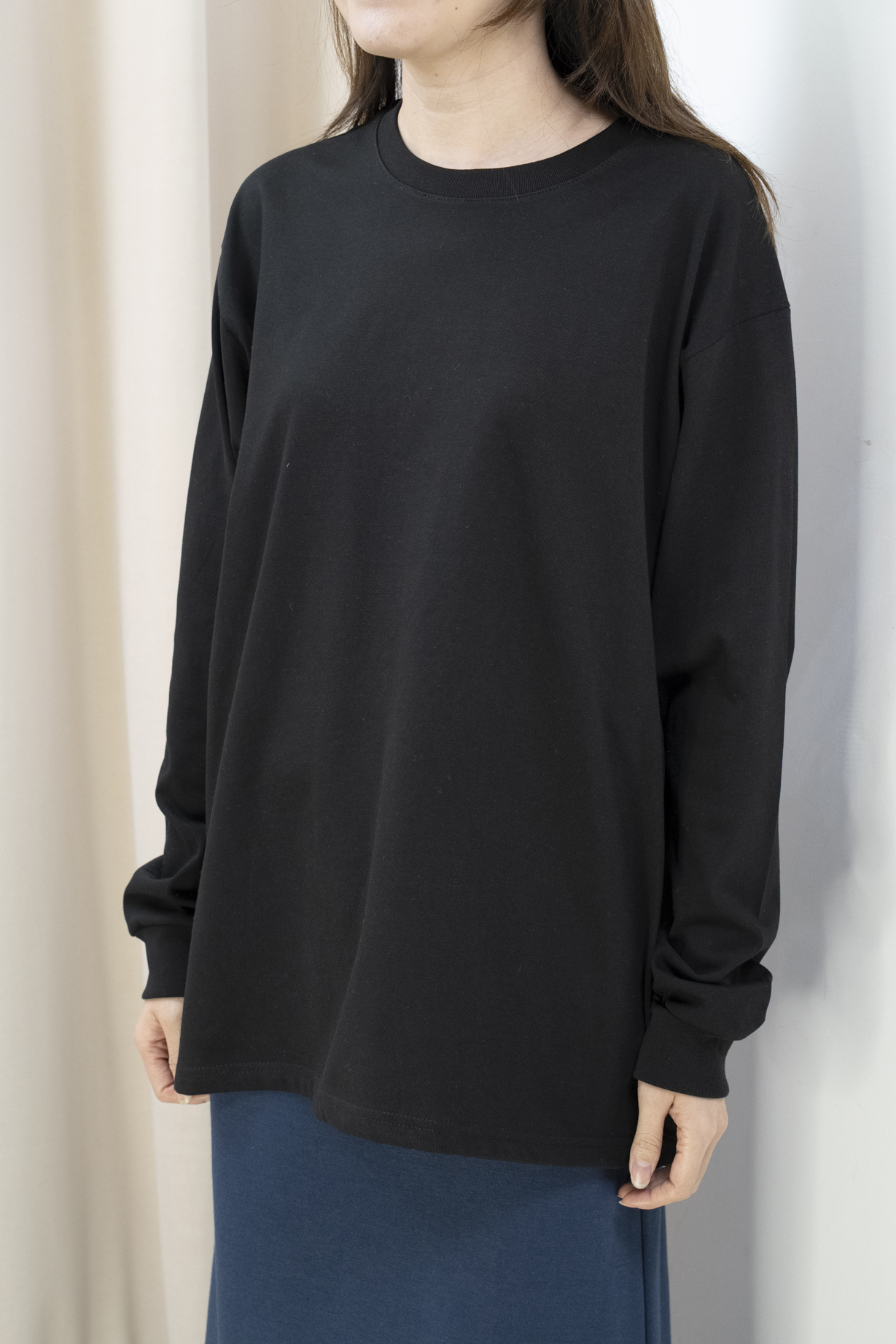 經典百搭長身Tee（黑色）