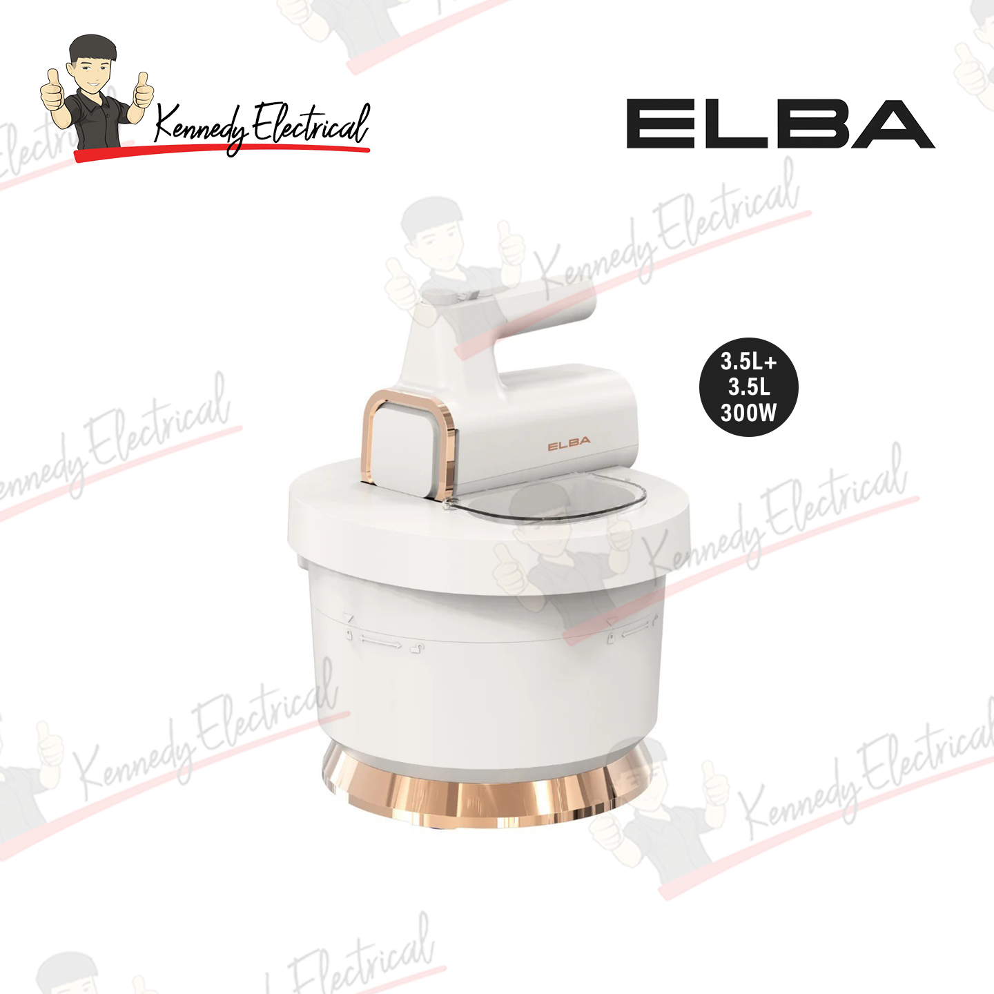 Elba 300W 6-Speeds Turbo Function Stand Mixer ESMB-R3533(BG)