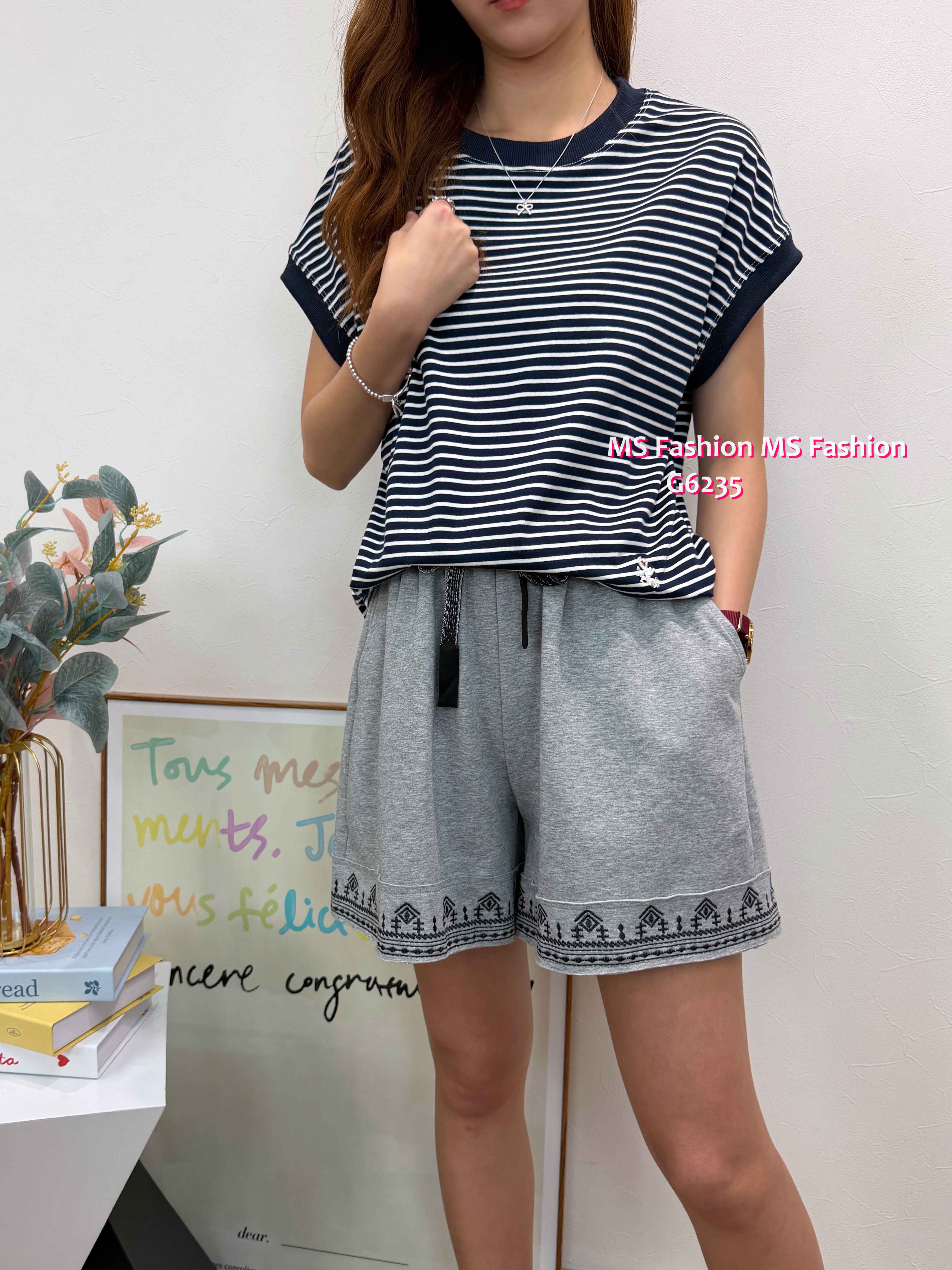 G6235 韓國🇰🇷靚色橫間top