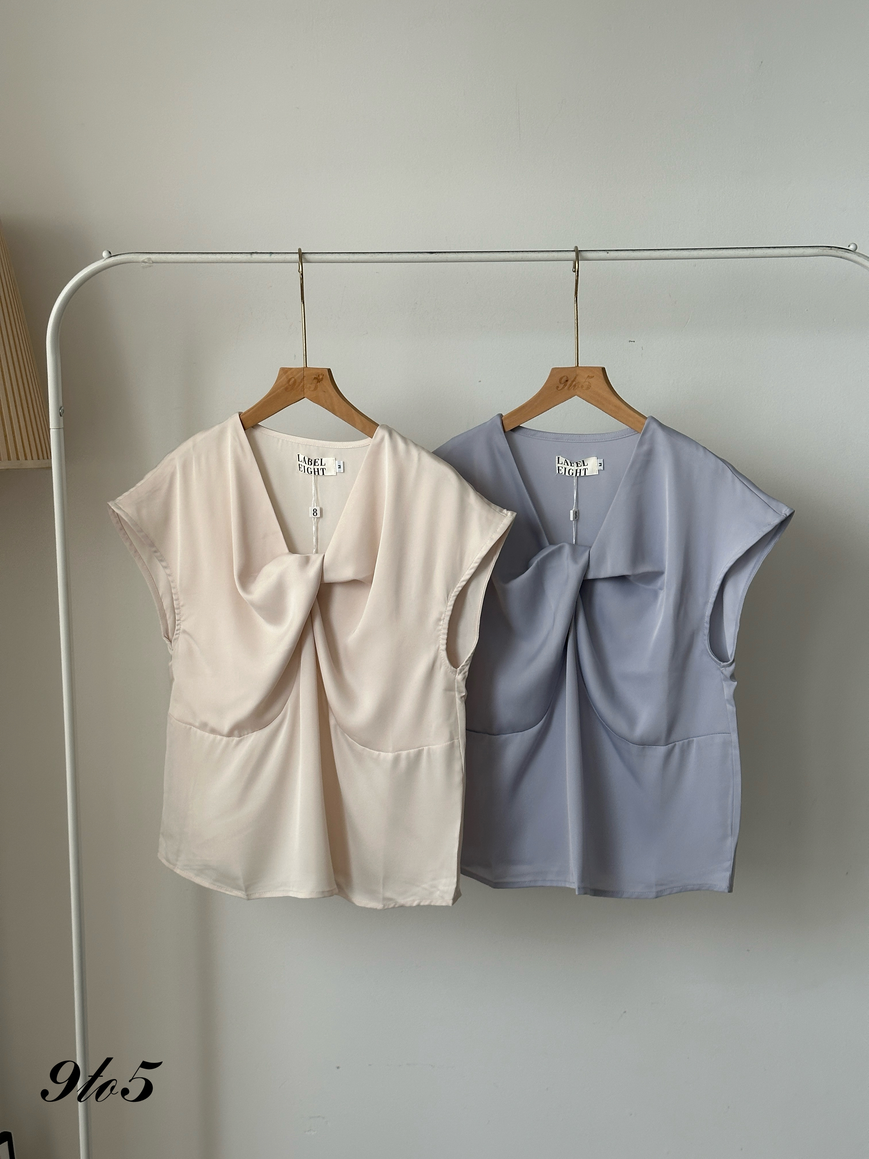 T3994 Cape Sleeve Ruched Top - 4 Colors 