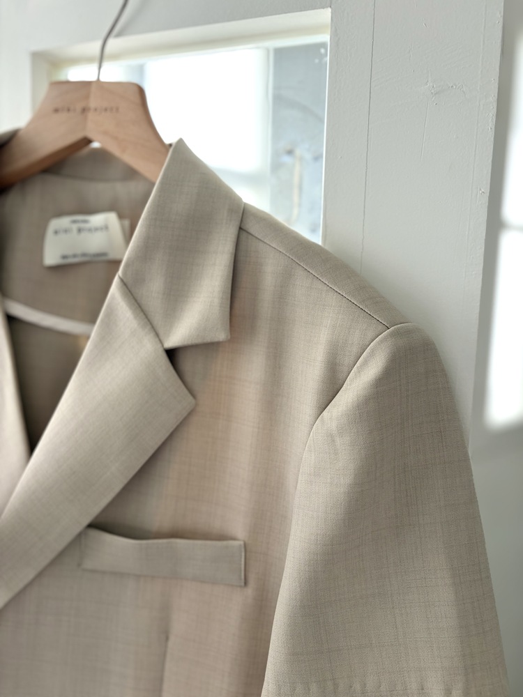 Sandstone Air Relaxed Blazer (Light Beige)