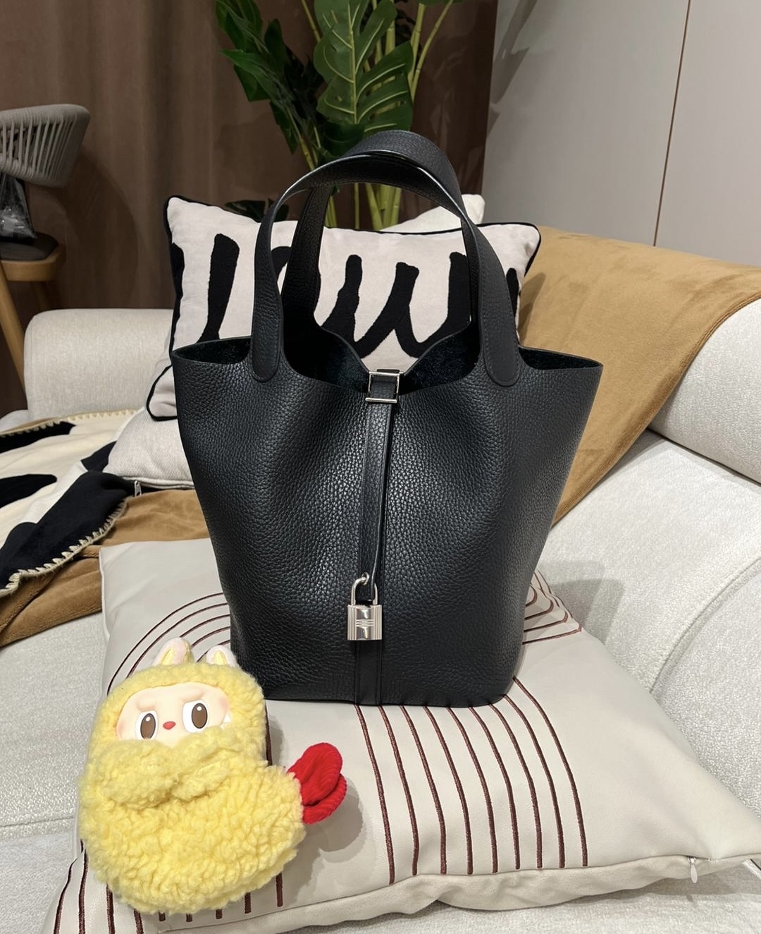 Hermes picotin 22,黑色銀扣,STAMP C 100%Authentic ,98%new  ✅key lock ✅dust bag