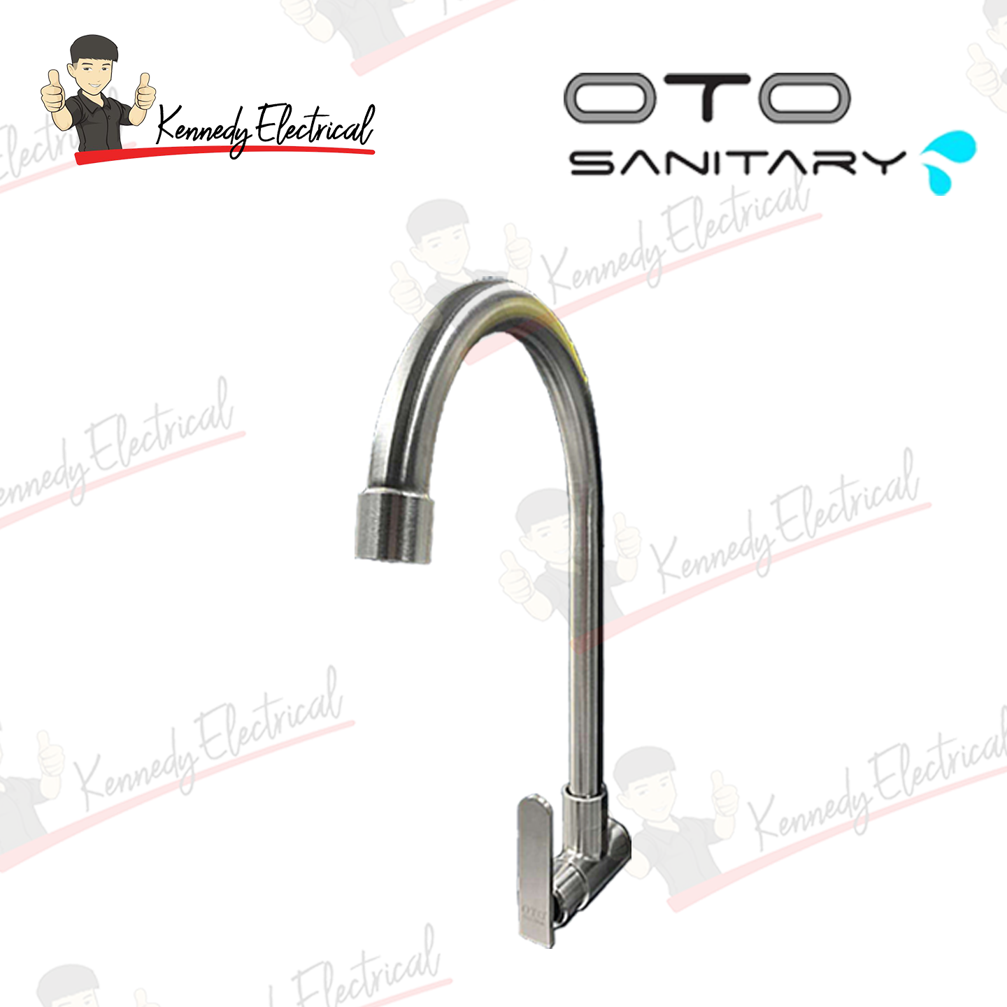 Otosani 304# Stainless Steel Wall Swan Tap (966-2#) OTO966-02