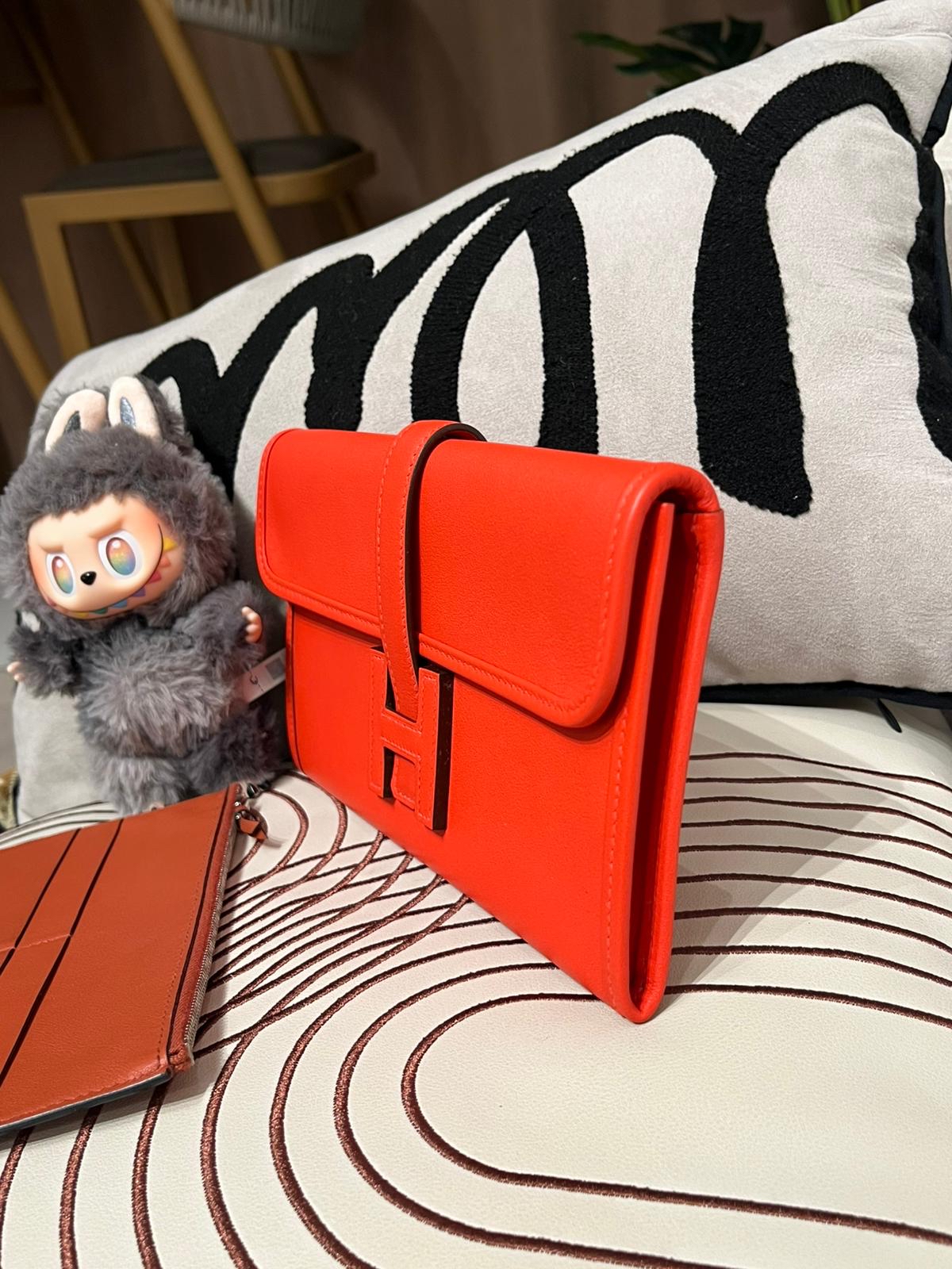 Hermes Jige Duo verso wallet ,STAMP D 100%Authentic ,98%new✅box  