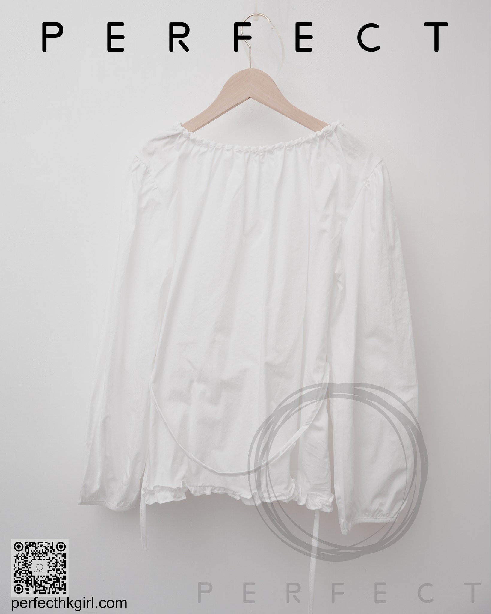 T0001_麻花領優雅上衣(純潔白）