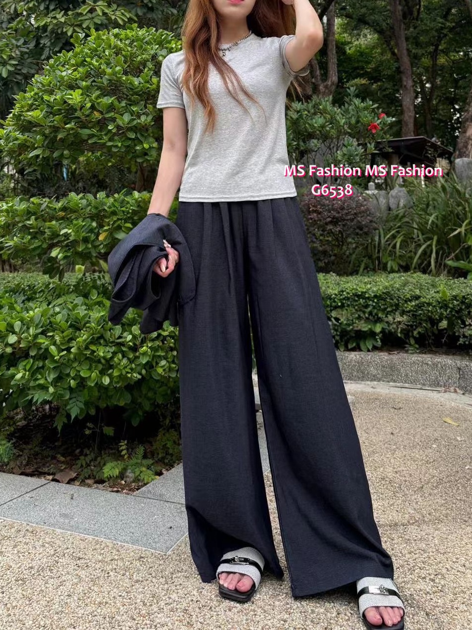 G6538 馬甲+Tee+褲Set