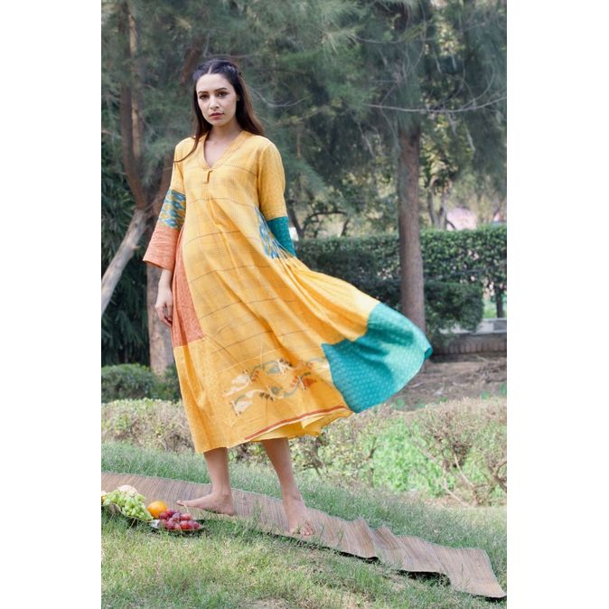 Jamdani V領/兩件套catalog 印度非物質文化遺產手工搖織 