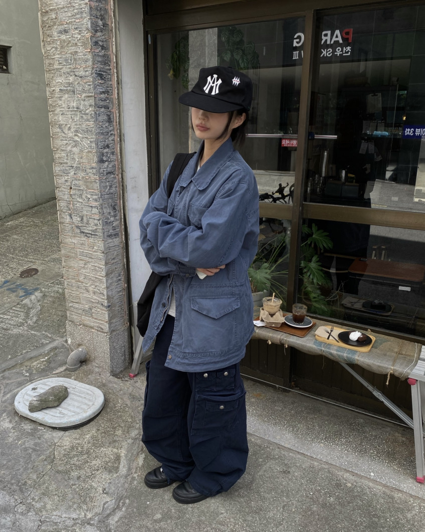 Cotton Wide-Leg Cargo Pants(Unisex)