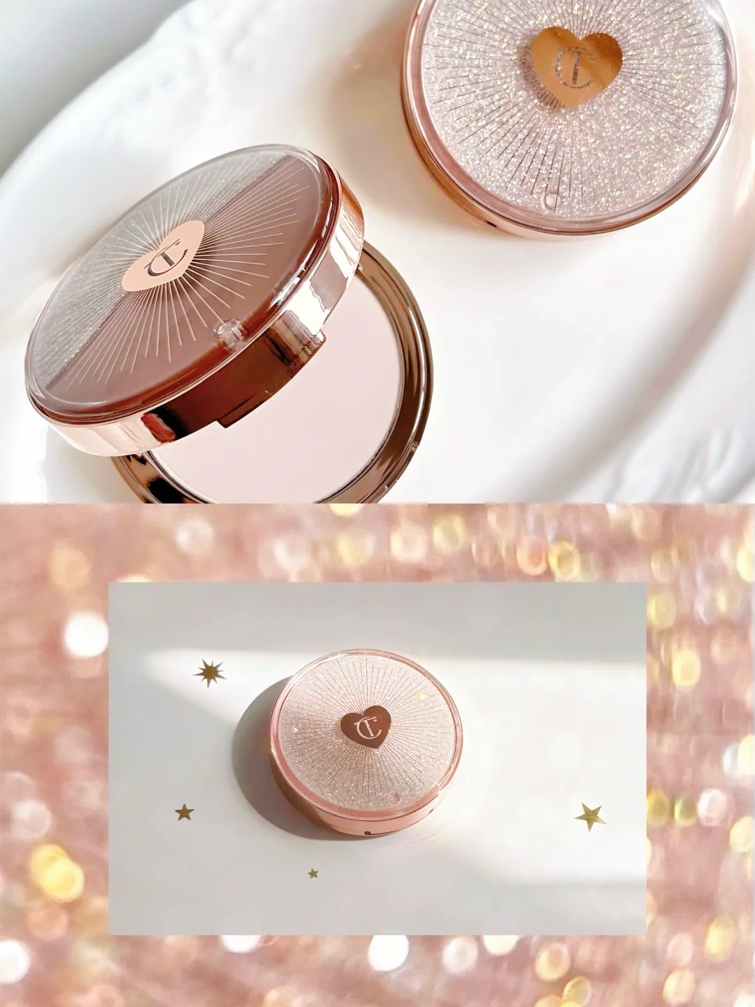 ✨限定版❗️CT Charlotte Tilbury 流沙限定粉餅 小銀盤 小金盤 12g