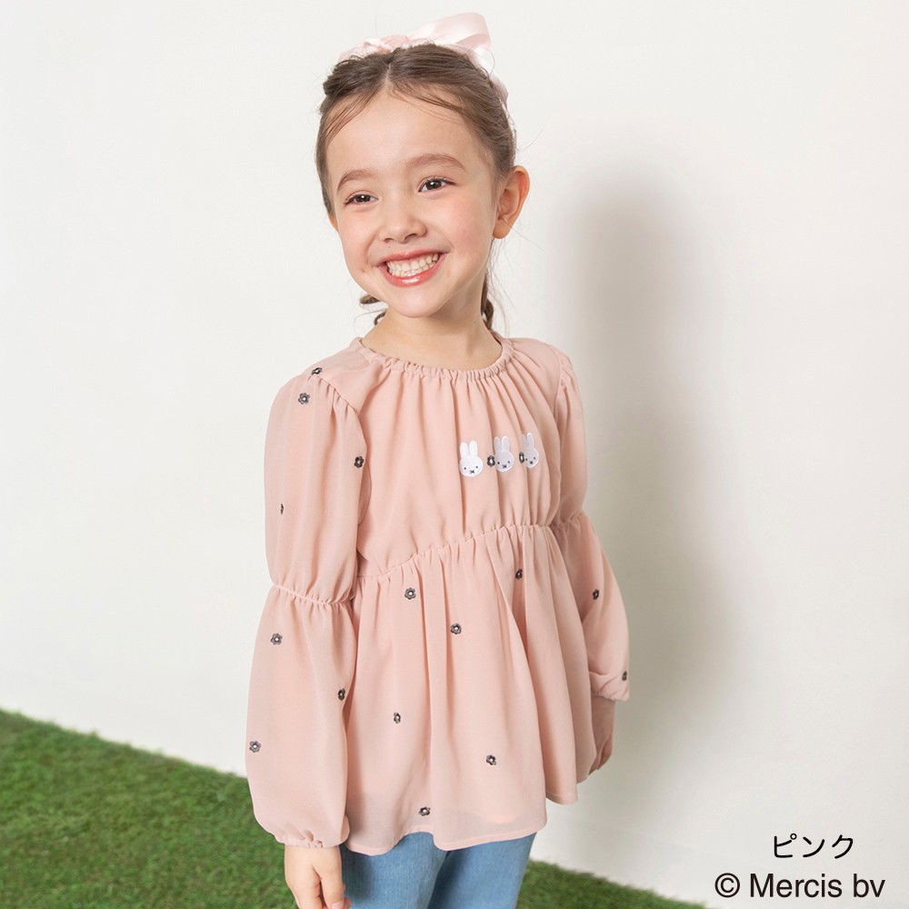 🆕【⭐訂購⭐】🌀 #Miffy 背後緞帶 刺繡雪紡上衣［2款選］🌀 [ELBA-0121][260315]