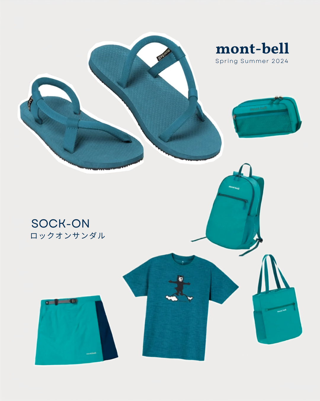 日本代購【 日本直送  montbell sock-on sandals unisex 超輕量 休閒 涼鞋 | 拖鞋 | 男女合用 】 