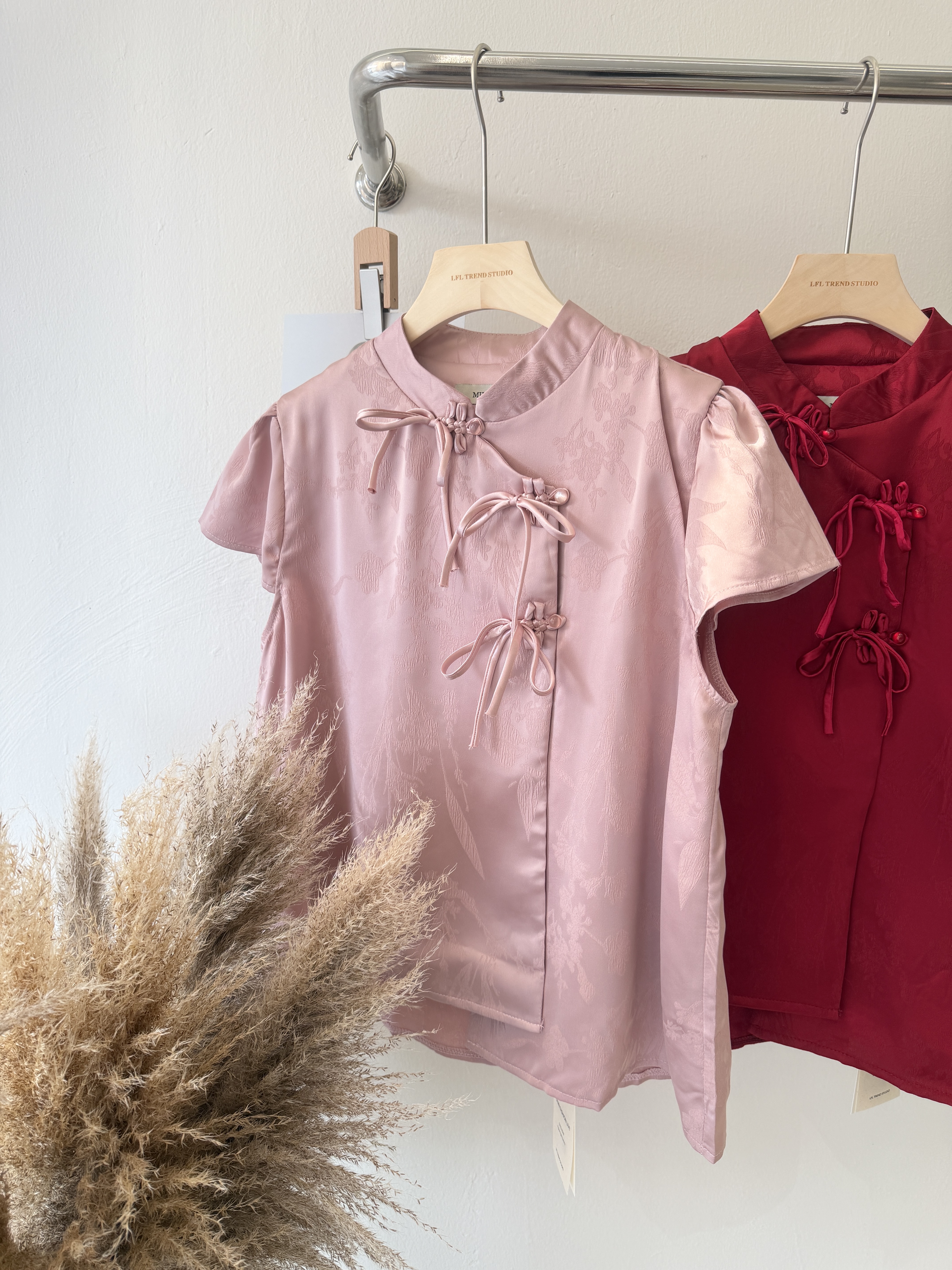 6600 新中式提花旗袍上衣