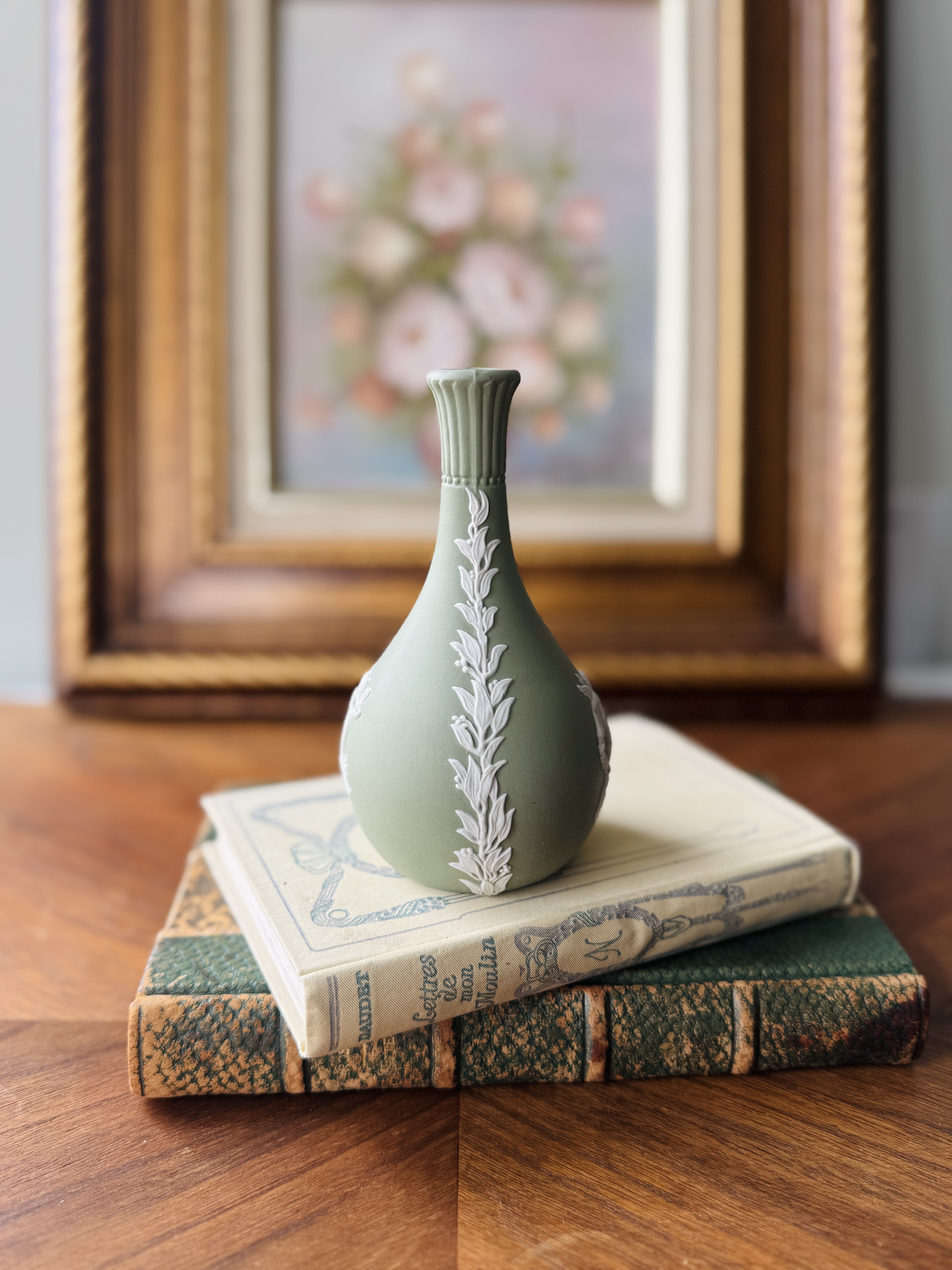 Vintage Wedgwood Green Jasper Bud Vase (MT2461)