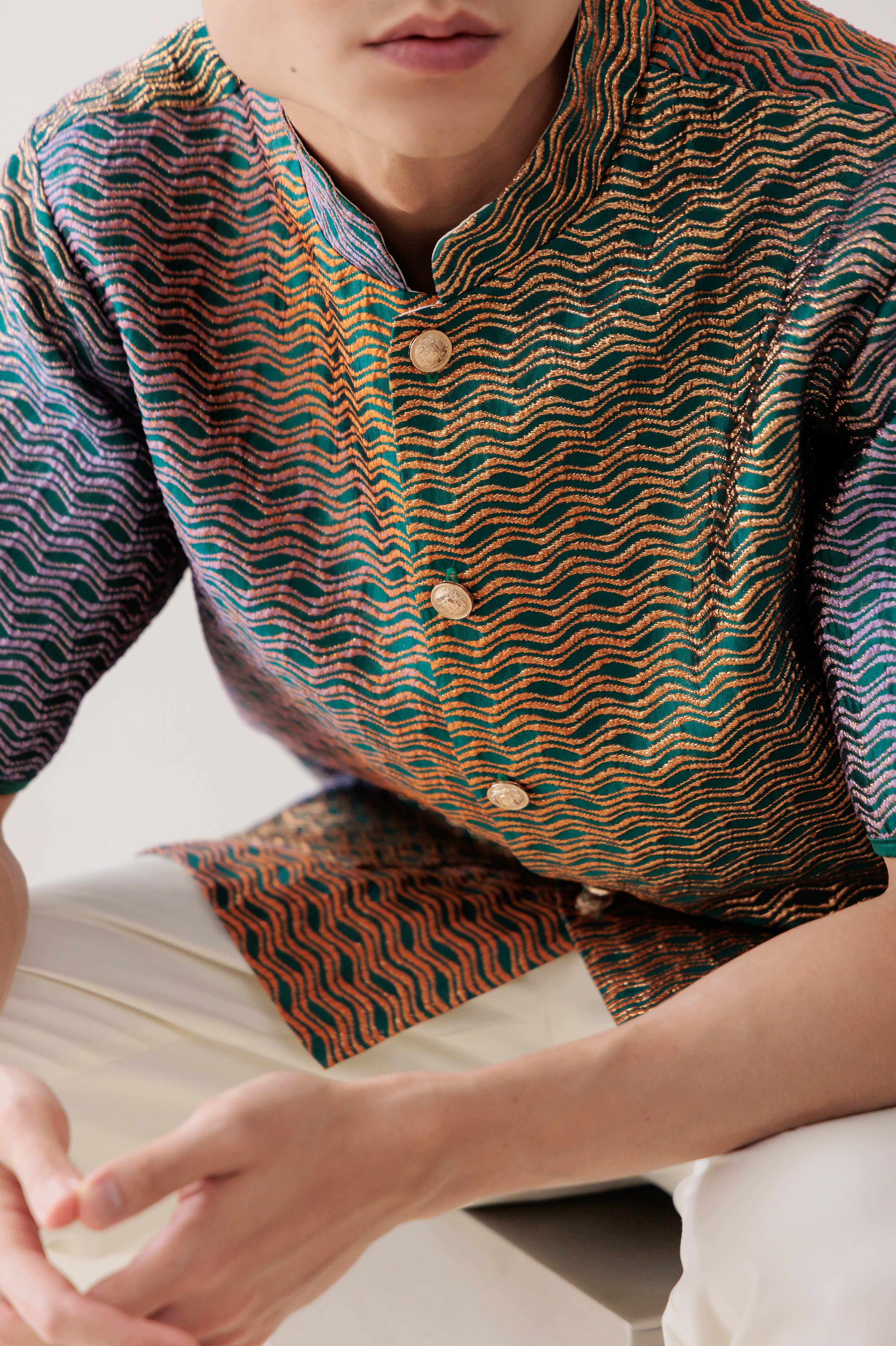 【Pre- Order】Golden Radiance Jacquard Shirt  祥光耀金 IW003