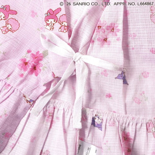 🆕【⭐訂購⭐】🌀 🇯🇵 日本直送 #Kitty / #Melody+#Kuromi 荷葉邊 喇叭袖 甚平+腰帶 三件套裝🌀 [ELDA-0083][260509]