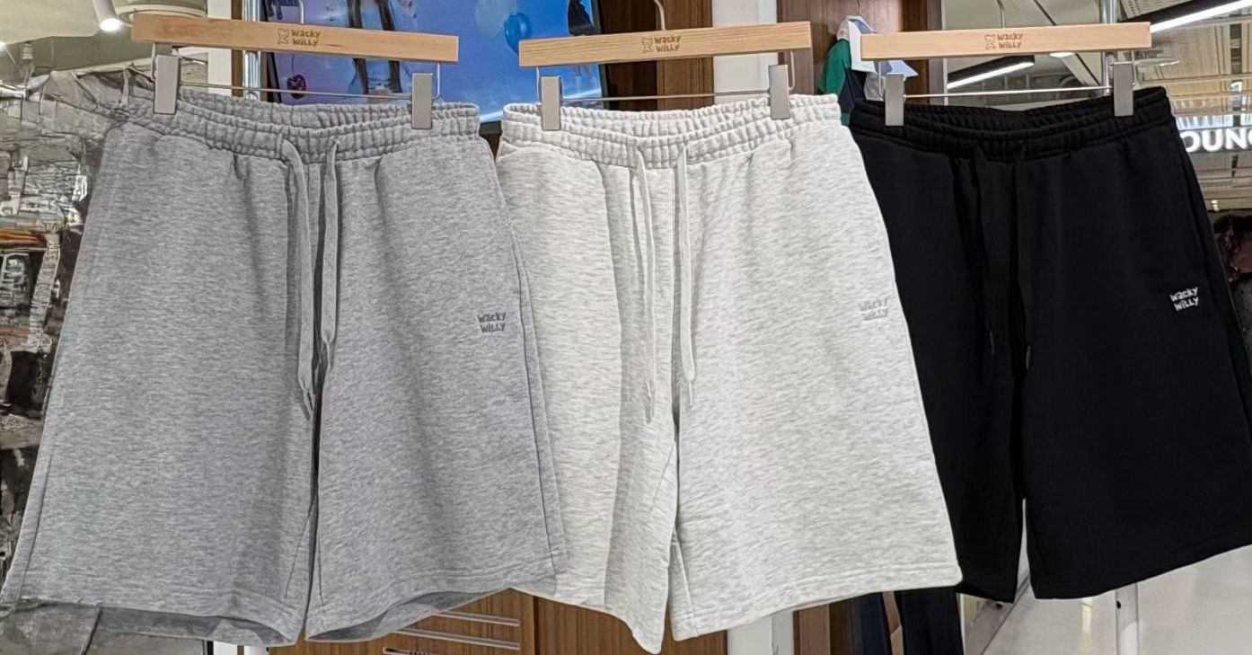 🌱​WACKY WILLY🌱 短褲 韓國連綫折扣💛 灰/白/黑/ S-xl