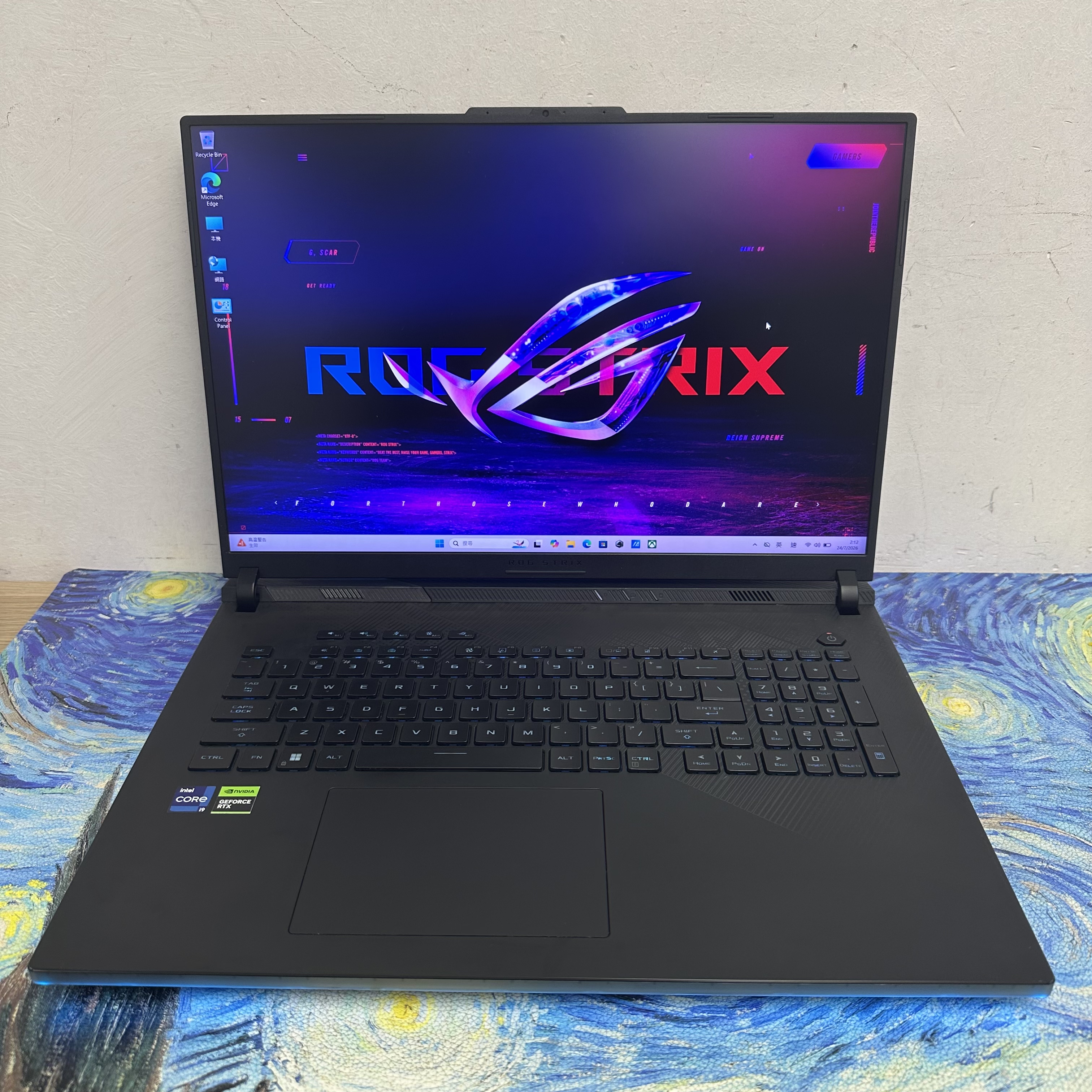 #6045 ASUS ROG i9-14900HX/32GB Ram/2TB SSD/RTX 4090 16GB獨立顯示卡/240Hz 2.5K Mon/18寸 Mon/ GamingLaptop / Movie / 剪片 / 畫圖 / Program