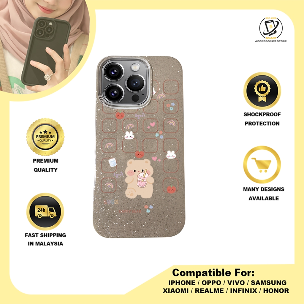 BLING CASE PHONE FOR IPHONE - DESIGN BEAR F