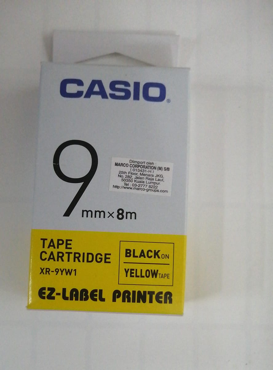 CASIO ORIGINAL GENUINE 9MM EZ LABEL TAPE FOR KL-120 KL-130 KL-820 KL-60 KL-HD1 KL-8400 KL-G2
