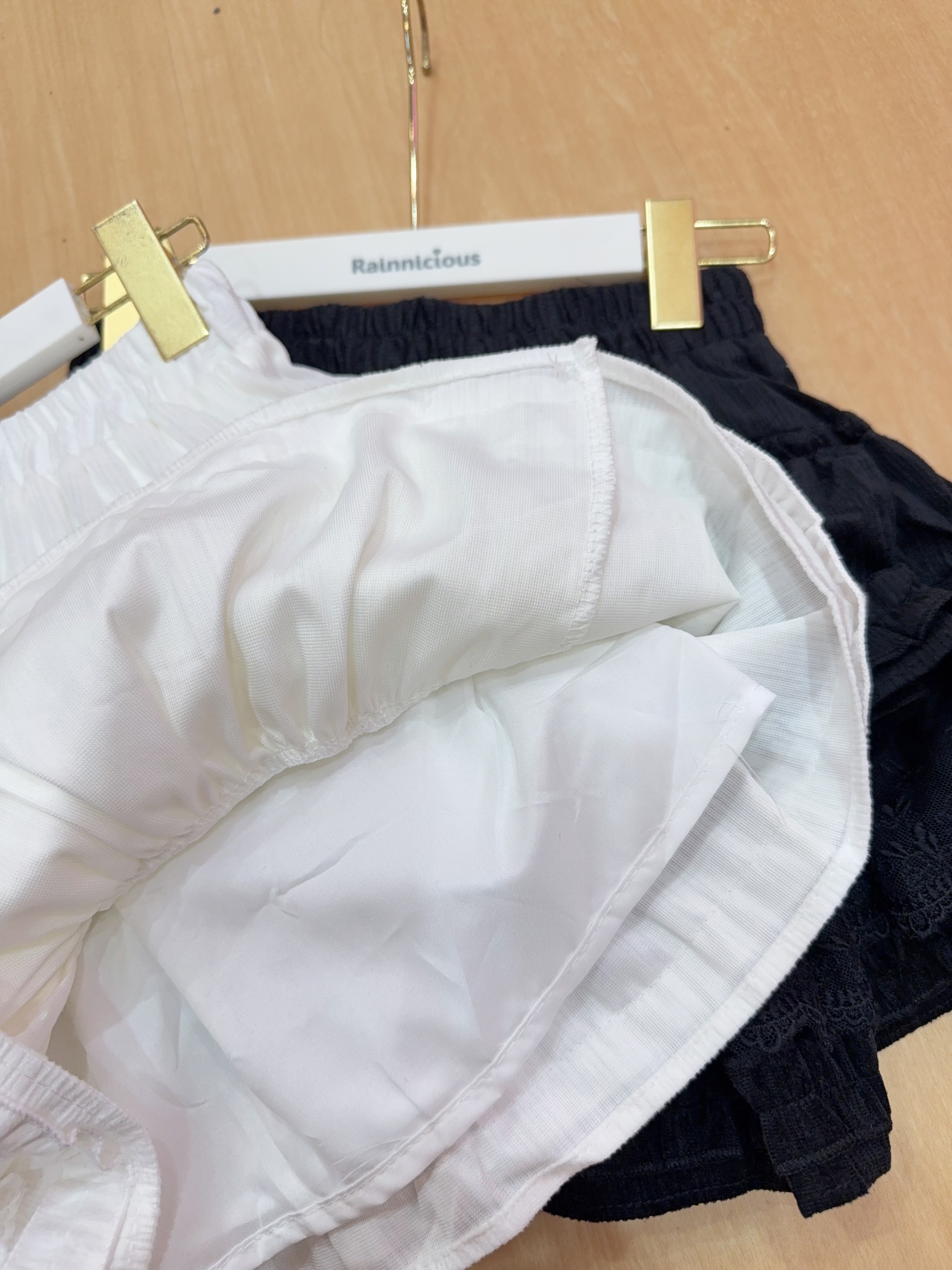 灯芯绒蕾丝蛋糕半身短裙 R2946