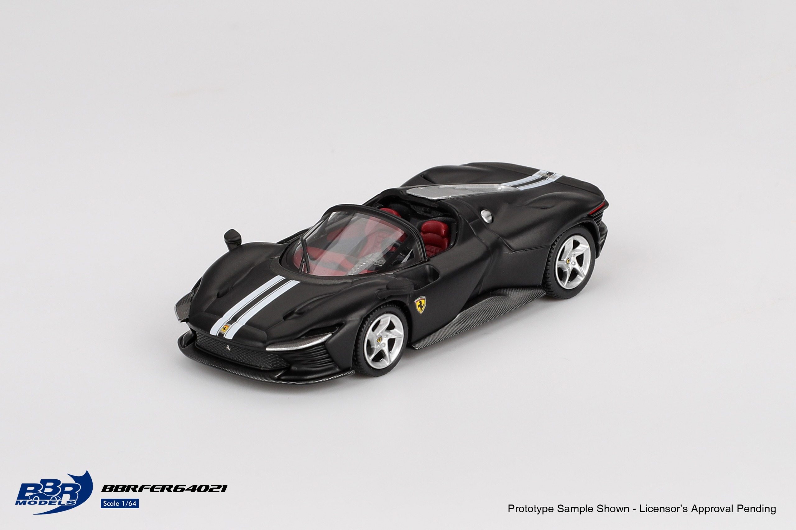 BBR Models 1/64 Ferrari Daytona SP3 Matt Black - BBRFER64021