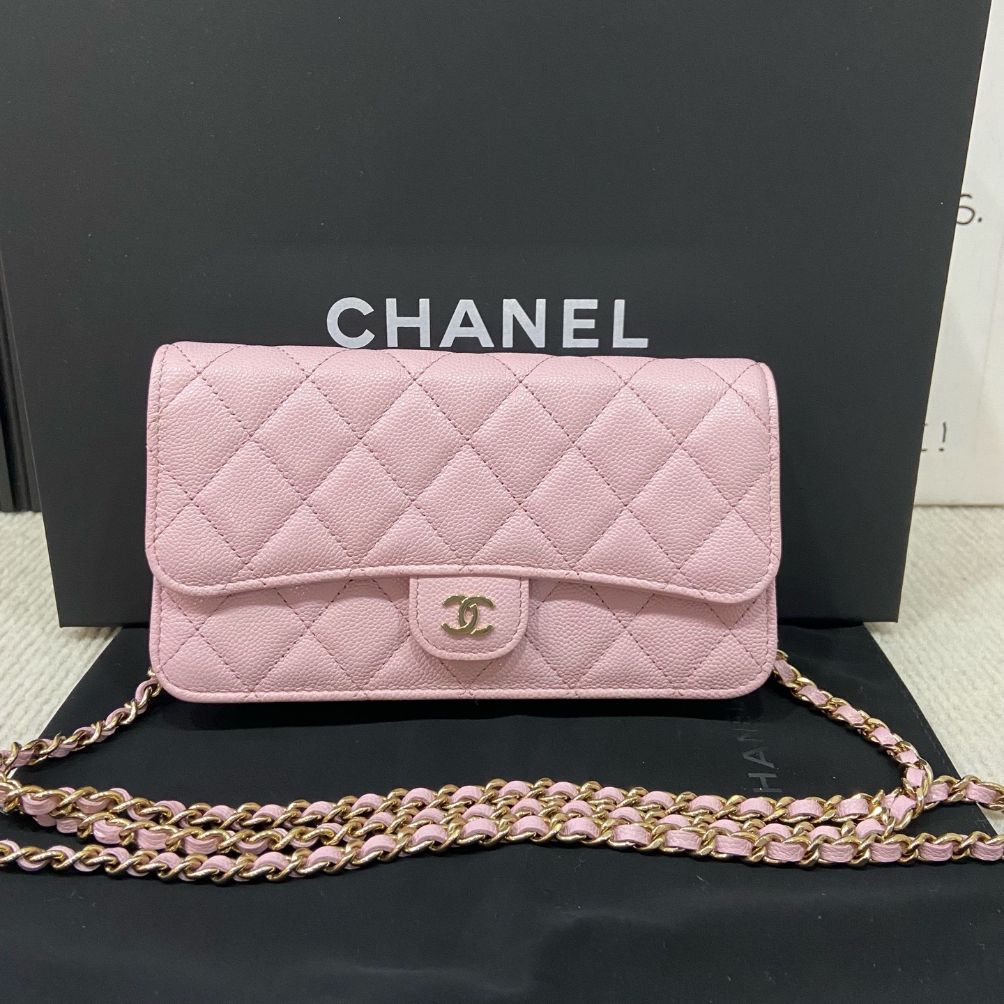 【預訂貨品】CHANEL菱格紋粉色woc  