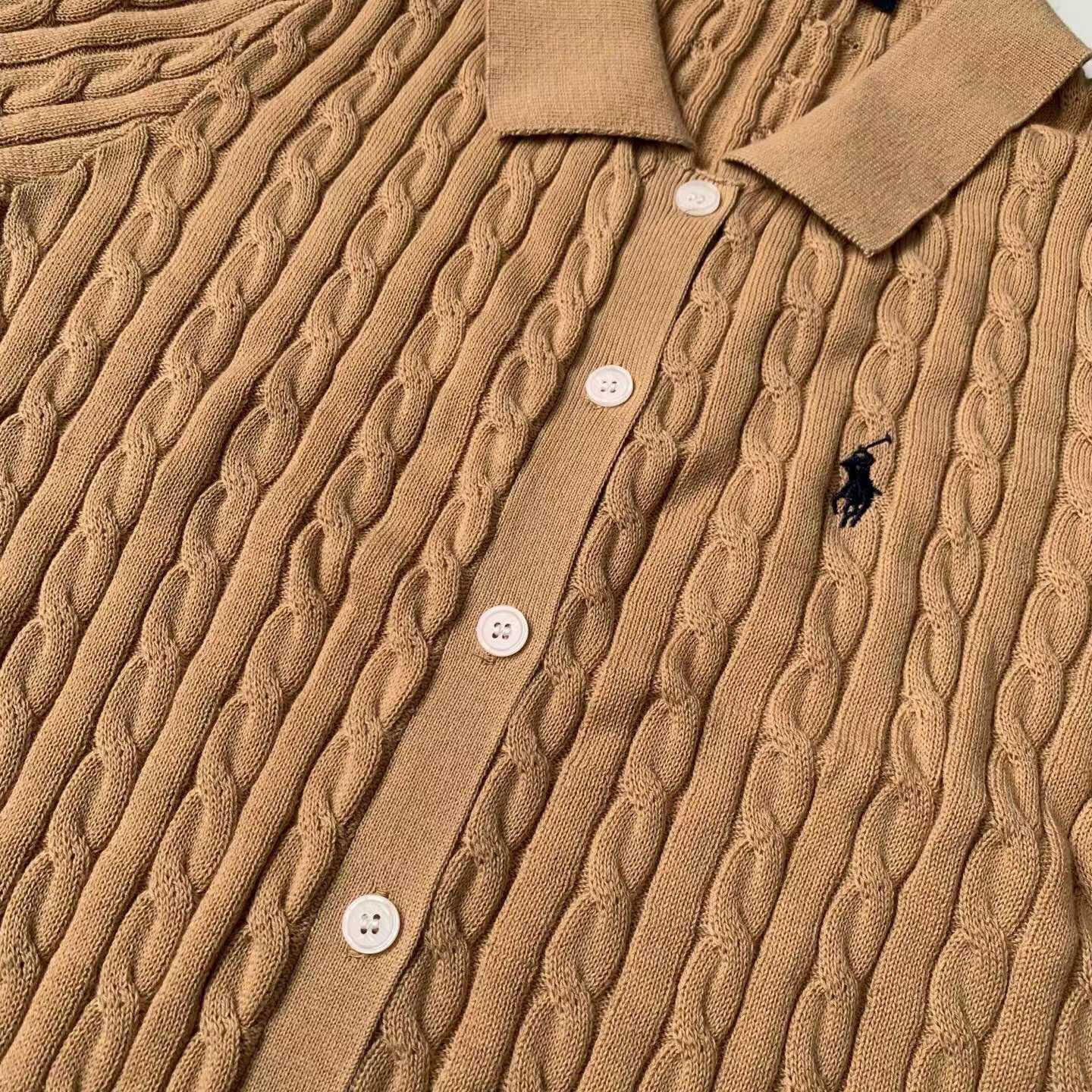 預訂 RL Polo 麻花針織鈕扣衫 [貨號26A1496]